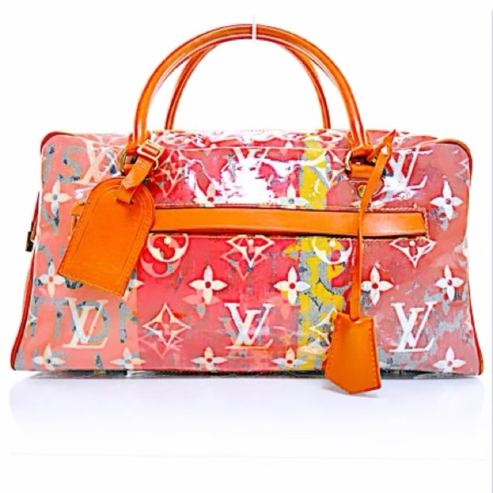 Authentic Vuitton x Richard Prince LE 08 Rose Monogram Weekender Defile PM